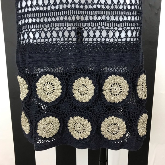 3.1 Phillip Lim Navy Crochet Floral Mini Dress - Picture 2 of 5